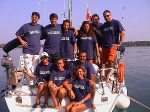 2002-08 Croazia in barca Dopo la Sardegna, in barca con gli amici come quando si era più giovani. Siamo in 10 su un Bavaria 50 preso a Fiume....